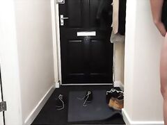 Cuckold husband shares his horny wife with delivery guy.